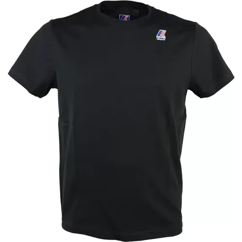 T-Shirt Nera , male, Sizes: XL, S, M, L - K-way - Modalova