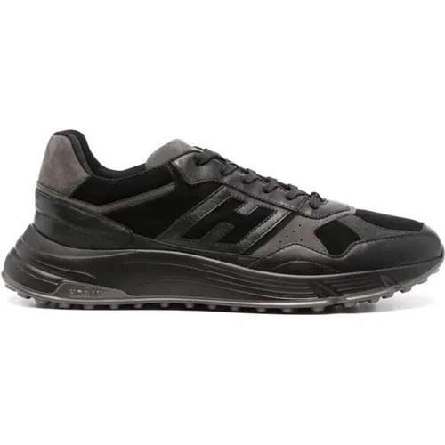 Leather Sneakers with Suede Trim , male, Sizes: 5 1/2 UK, 11 UK, 6 UK, 8 1/2 UK, 8 UK, 7 1/2 UK, 6 1/2 UK, 7 UK, 9 UK, 10 UK - Hogan - Modalova