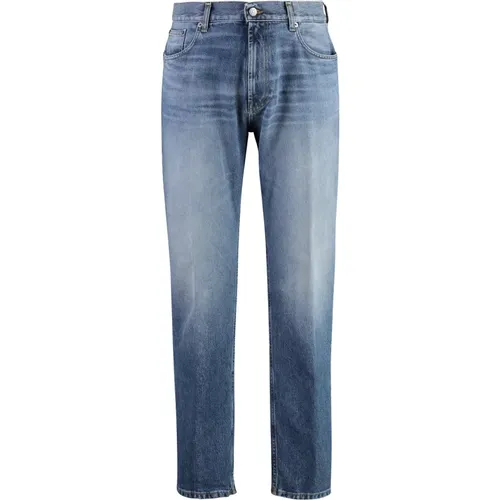 Straight-Leg-Jeans mit Kontrastnähten , Herren, Größe: W34 - Dondup - Modalova