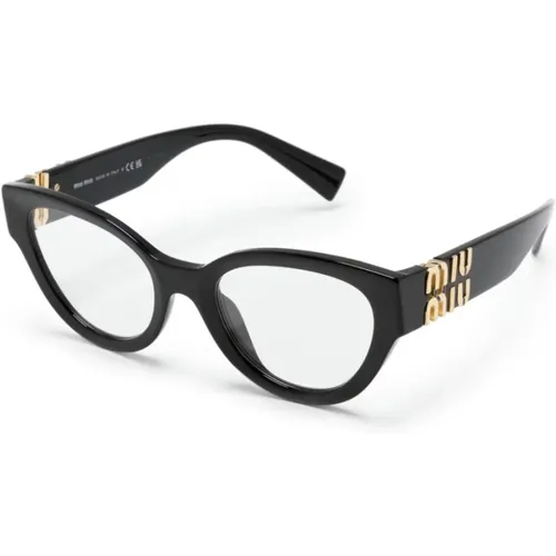 Schwarze Optische Brille Klassischer Stil - Miu Miu - Modalova