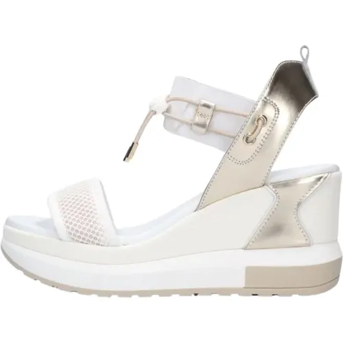 Weiße Sandalen für Trendigen Sommerlook , Damen, Größe: 39 EU - Nerogiardini - Modalova