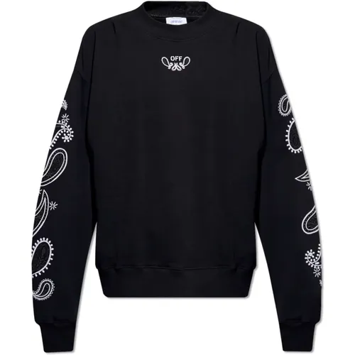 Sweatshirt mit Logo , Herren, Größe: S - Off White - Modalova