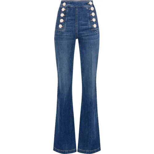 Boot-Cut Jeans for Women , female, Sizes: W26, W29, W27 - Elisabetta Franchi - Modalova