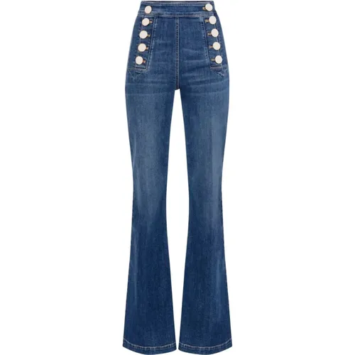 Boot-Cut Jeans for Women , female, Sizes: W28, W26, W29, W27 - Elisabetta Franchi - Modalova