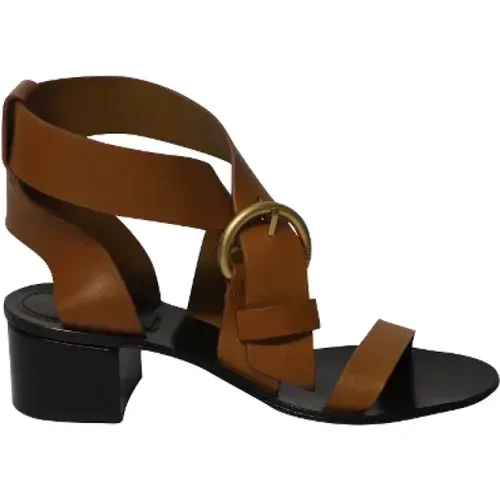 Pre-owned Leder sandals , Damen, Größe: 38 1/2 EU - Chloé Pre-owned - Modalova