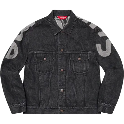 Schwarze Denim Trucker Jacke Limited Edition - Supreme - Modalova