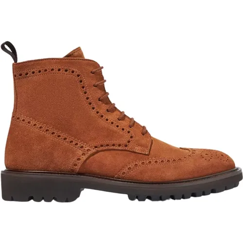 Thomas Tan Suede Schnürstiefel , Herren, Größe: 39 EU - Scarosso - Modalova