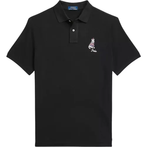 Schwarzes Poloshirt Classic Fit , Herren, Größe: M - Ralph Lauren - Modalova