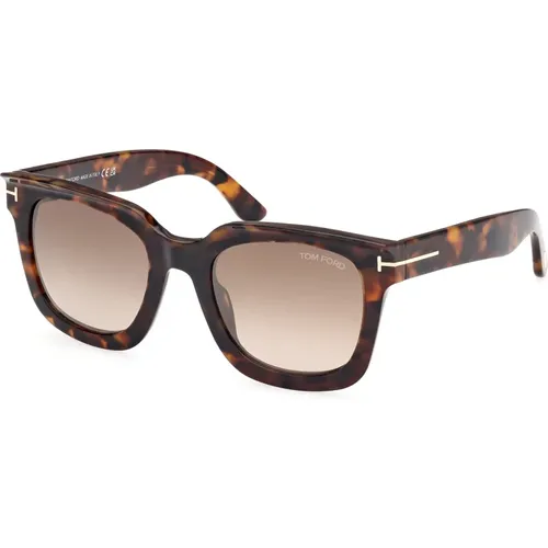 Leigh-02 Sunglasses Brown/Gold Frame , female, Sizes: 52 MM - Tom Ford - Modalova