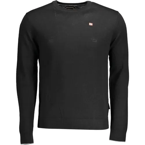 Eleganter Wollpullover mit Logo-Stickerei , Herren, Größe: L - Napapijri - Modalova