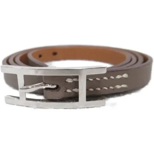 Pre-owned Leather bracelets , female, Sizes: ONE SIZE - Hermès Vintage - Modalova