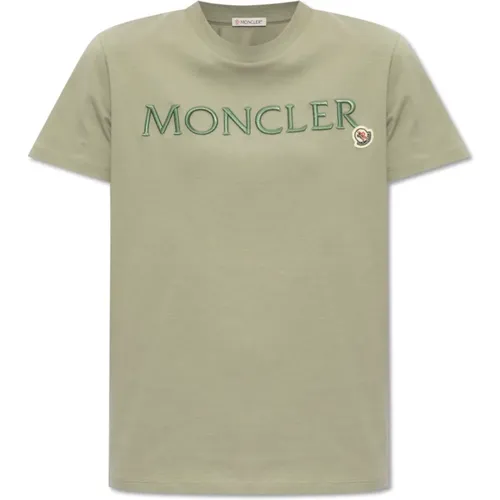 T-Shirt mit Logo , Damen, Größe: XS - Moncler - Modalova
