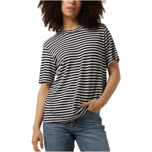 Gestreiftes Tee Casual Stil , Damen, Größe: XL - My Essential Wardrobe - Modalova