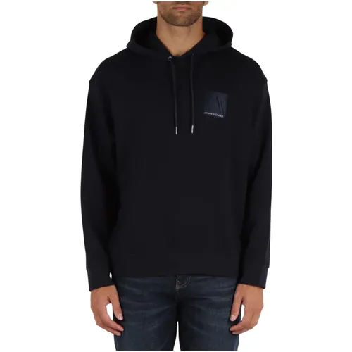 Kapuzen-Sweatshirt aus Baumwoll-Piqué , Herren, Größe: L - Armani Exchange - Modalova