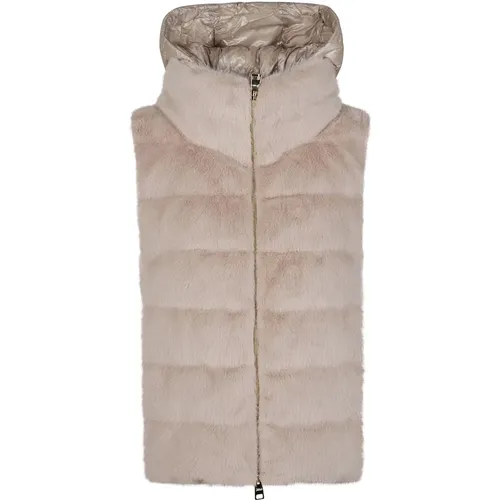 Faux Fur Vest , female, Sizes: M, XS - Herno - Modalova