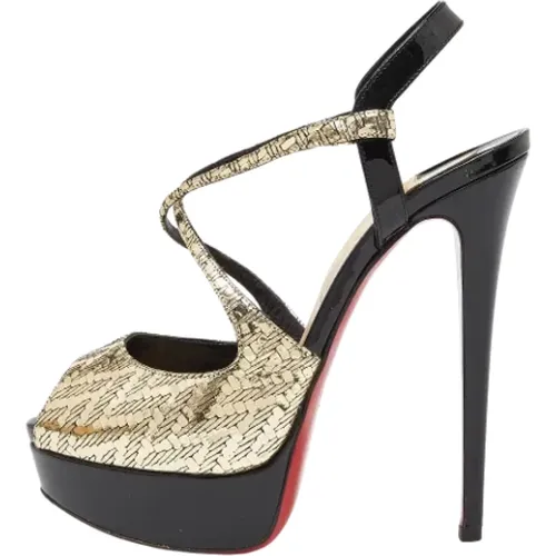 Pre-owned Leather sandals , female, Sizes: 3 UK - Christian Louboutin Pre-owned - Modalova