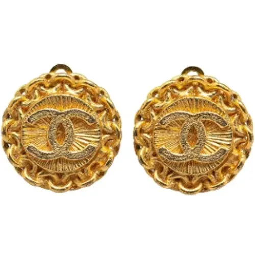 Pre-owned Metal earrings , female, Sizes: ONE SIZE - Chanel Vintage - Modalova