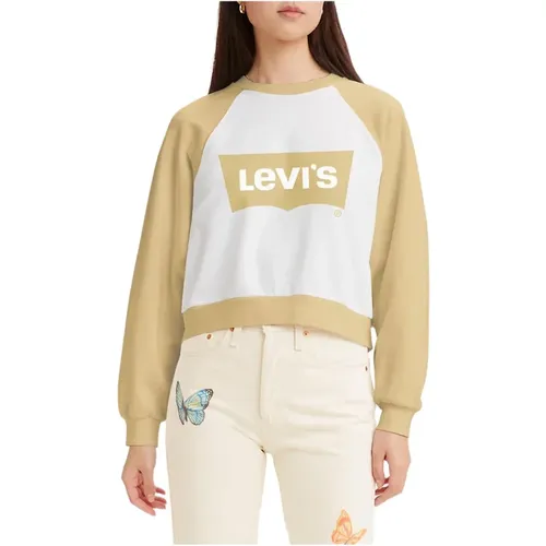 Levi's, Gelber Bedruckter Sweatshirt für Frauen , Damen, Größe: M - Levis - Modalova