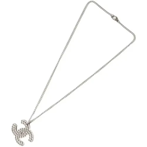 Gebrauchte Silberne Metallkette mit Chanel-Logo - Chanel Vintage - Modalova