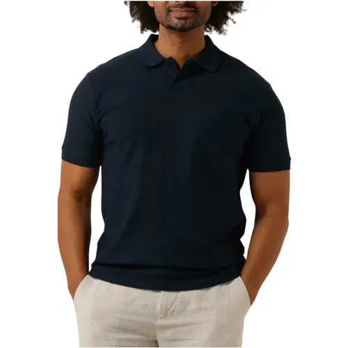 Herren Polo & T-Shirt Struktur Polo , Herren, Größe: XL - Selected Homme - Modalova