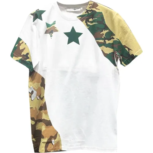 Bunter Camouflage-Print T-Shirt Top - Dolce & Gabbana - Modalova