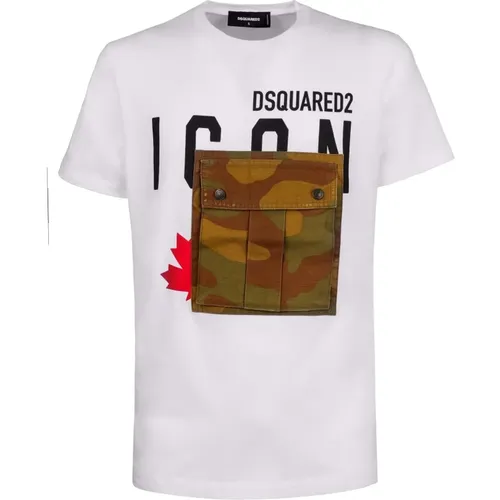 Grafikdruck T-Shirt Dsquared2 - Dsquared2 - Modalova