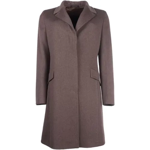 Elegant Wool Coat in , female, Sizes: L - Made in Italia - Modalova