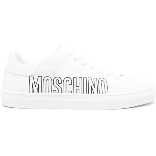 Leather Casual Sneakers , male, Sizes: 10 UK, 11 UK, 7 UK, 8 UK, 9 UK - Moschino - Modalova