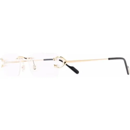 Goldene Optische Brille mit Zubehör,Silberne Optische Brille Stilvoll und vielseitig,Silberne Optische Rahmen Stilvoll und vielseitig,Goldene Optisch - Cartier - Modalova
