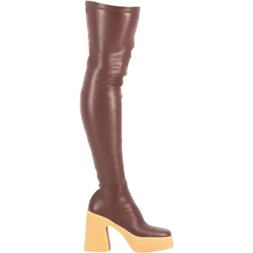 Skyla Stretch Over-the-Knee Boots , female, Sizes: 5 UK, 6 UK, 4 UK, 7 UK - Stella Mccartney - Modalova