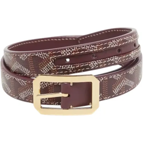 Pre-owned Leather belts , female, Sizes: ONE SIZE - Goyard Vintage - Modalova