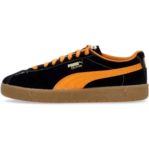 Schwarzer Wildleder-Schuh mit Schnürung , Herren, Größe: 42 1/2 EU - Puma - Modalova