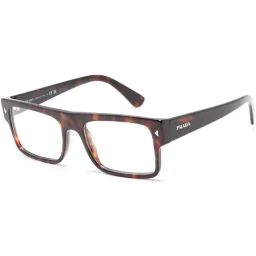 Braun/Havanna Optische Brille , Herren, Größe: 55 MM - Prada - Modalova