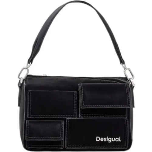 Stilvolle Damen Schultertasche Pocket Face , Damen, Größe: ONE Size - Desigual - Modalova