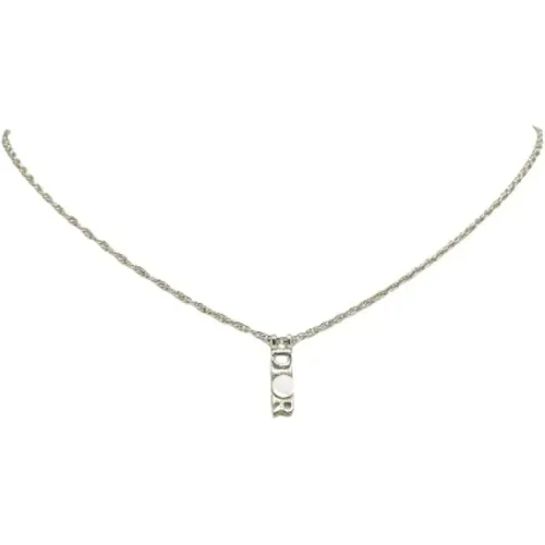 Pre-owned Metal necklaces , female, Sizes: ONE SIZE - Dior Vintage - Modalova