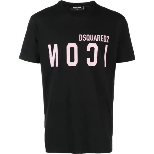 Mirrored-Logo T-shirt and Polo , male, Sizes: 2XL - Dsquared2 - Modalova
