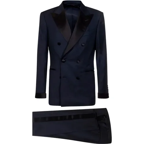 Eleganter Marineblauer Einreiher-Anzug - Tom Ford - Modalova