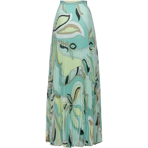 Long skirt with side zip and all-over print , female, Sizes: M, XS, S - pinko - Modalova
