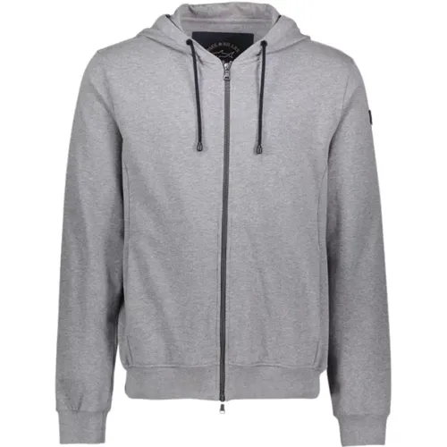 Sweatshirt with zipper , male, Sizes: XL, S, L, 3XL, M, 2XL - PAUL & SHARK - Modalova