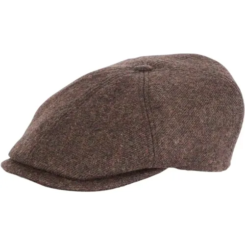 Dark Wool Baker Boy Hat , unisex, Sizes: L - Barbour - Modalova
