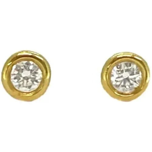 Pre-owned Gold earrings , female, Sizes: ONE SIZE - Tiffany & Co. Pre-owned - Modalova