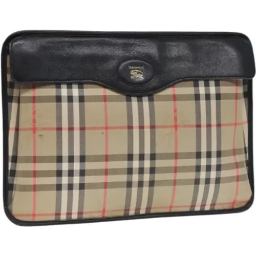 Pre-owned Canvas clutches , female, Sizes: ONE SIZE - Burberry Vintage - Modalova