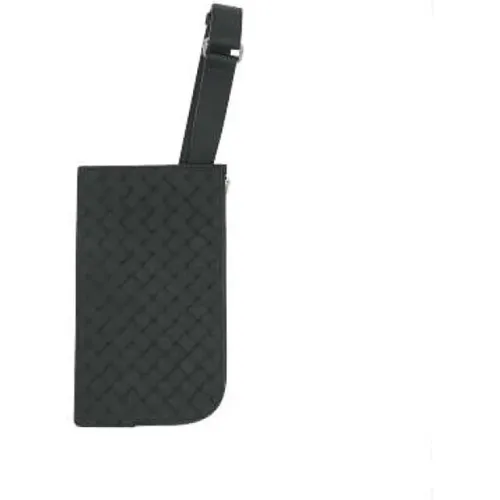 Dark Intrecciato Leather Shoulder Bag with Silver Hardware , male, Sizes: ONE SIZE - Bottega Veneta - Modalova