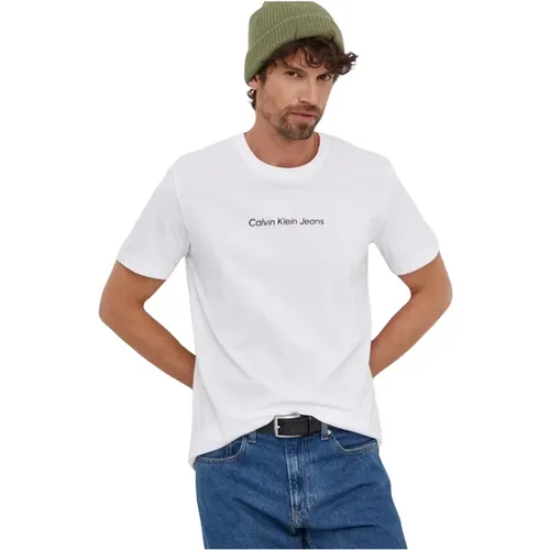 Casual T-shirt , Herren, Größe: M - Calvin Klein Jeans - Modalova