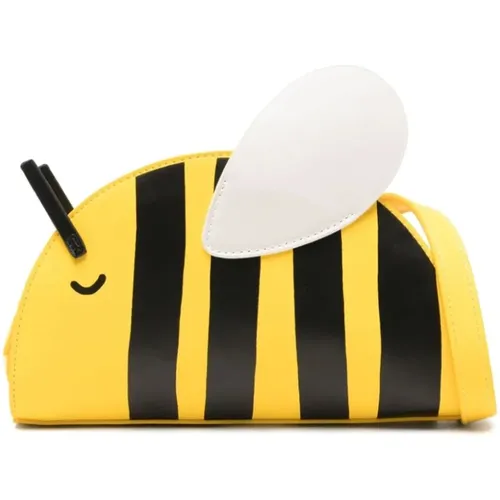 Gelbe Bienen-Tasche mit verstellbarem Schulterriemen - Stella Mccartney - Modalova