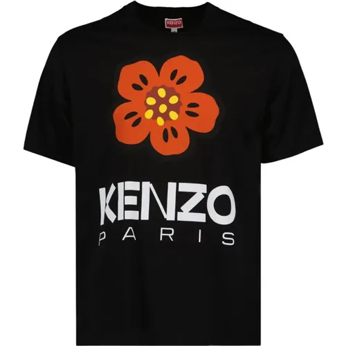 Blumenprint T-Shirt , Herren, Größe: S - Kenzo - Modalova