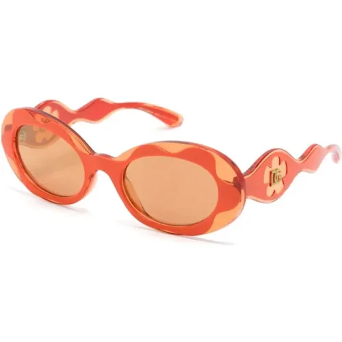 Sonnenbrille Stilvoll und vielseitig,Gelbe Sonnenbrille mit Original-Etui - Dolce & Gabbana - Modalova