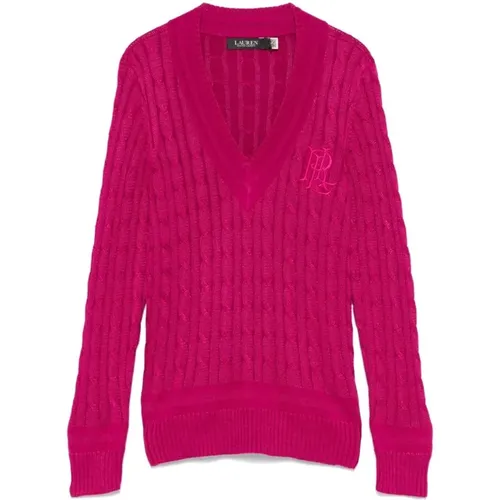 Meren Langarm-Pullover , Damen, Größe: XL - Ralph Lauren - Modalova