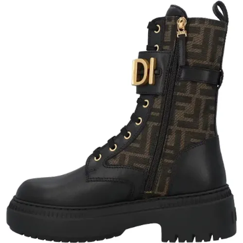 Leather boots , female, Sizes: 6 UK - Fendi - Modalova