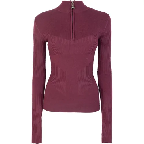 Sweater with Zipper Detail , female, Sizes: S - PATRIZIA PEPE - Modalova